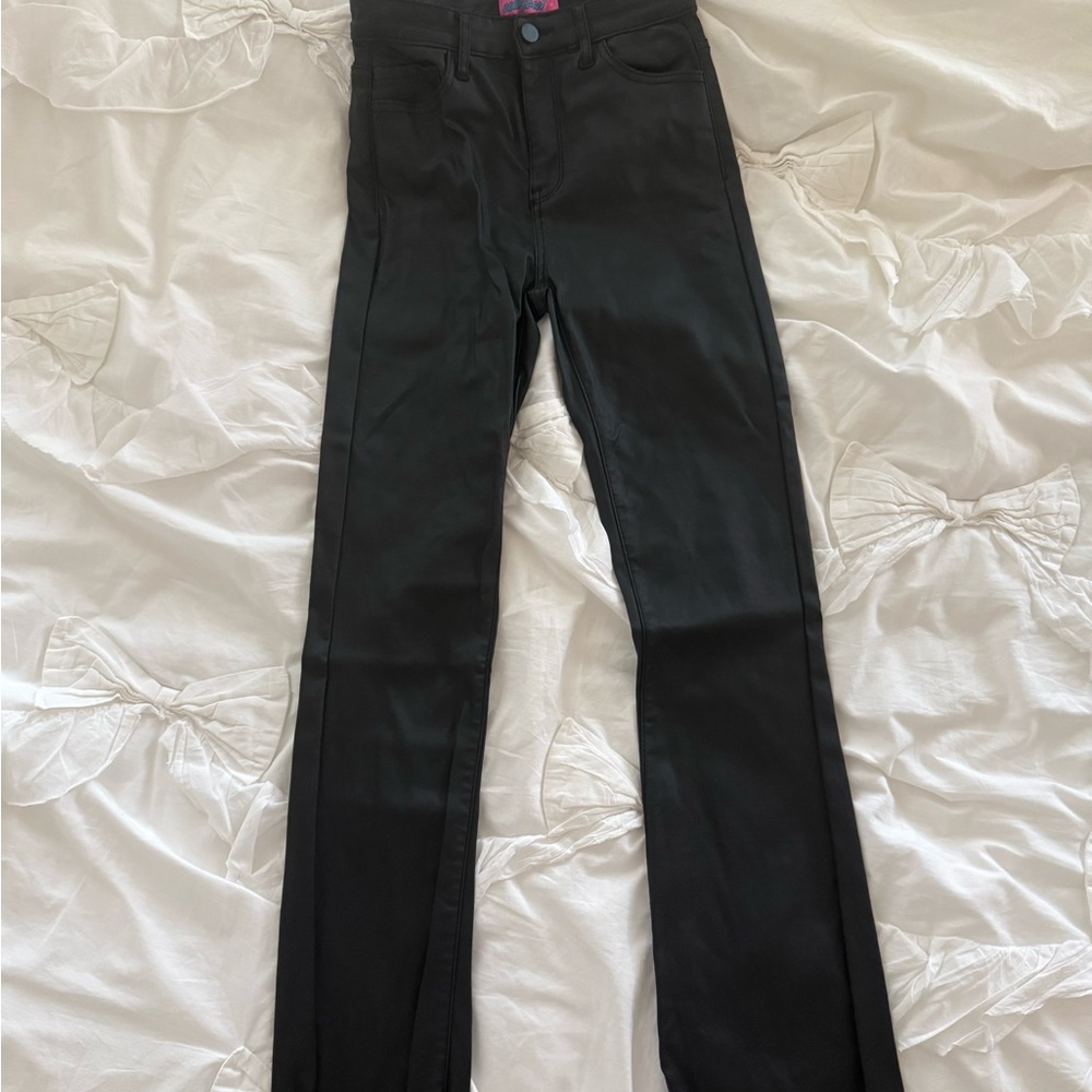 Edikted Women's Faux Leather Flare pant